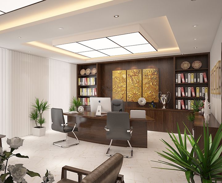 Thiết kế nội thất phòng giám đốc theo tuổi hợp phong thủy A1 1