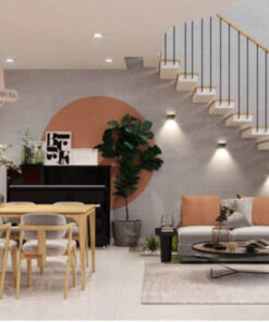 Nội thất nhà cấp 4 gác lửng Thiet ke nha cap 4 mau cam 3.jpg