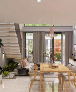 Nội thất nhà cấp 4 gác lửng Thiet ke nha cap 4 mau cam 6.jpg