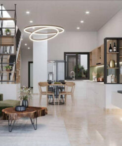 Nội thất nhà cấp 4 gác lửng thiet ke nha cap 4 voi mau xanh 2.jpg