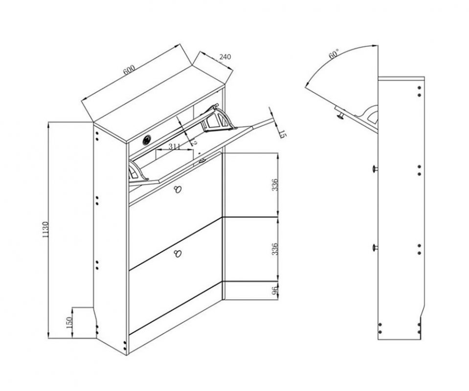 Chọn kích thước tủ giày dép trong gia đình hợp phong thủy tu giay 10