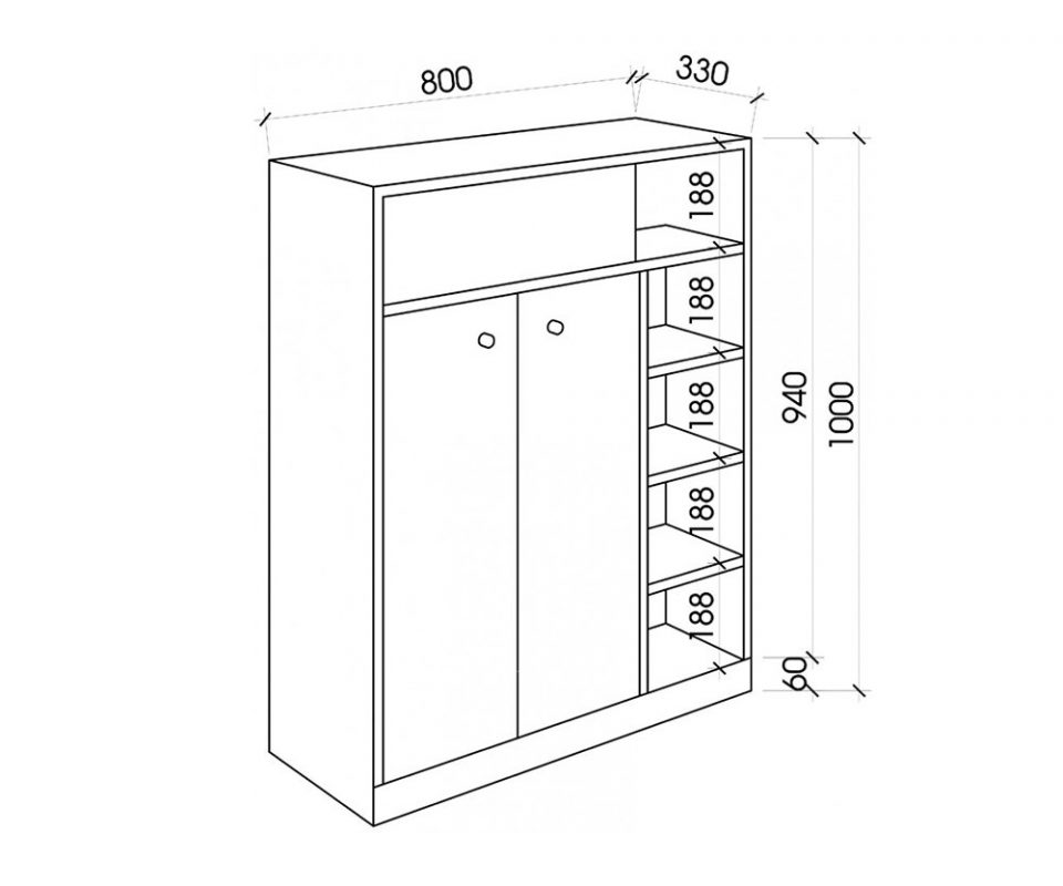 Chọn kích thước tủ giày dép trong gia đình hợp phong thủy tu giay 11