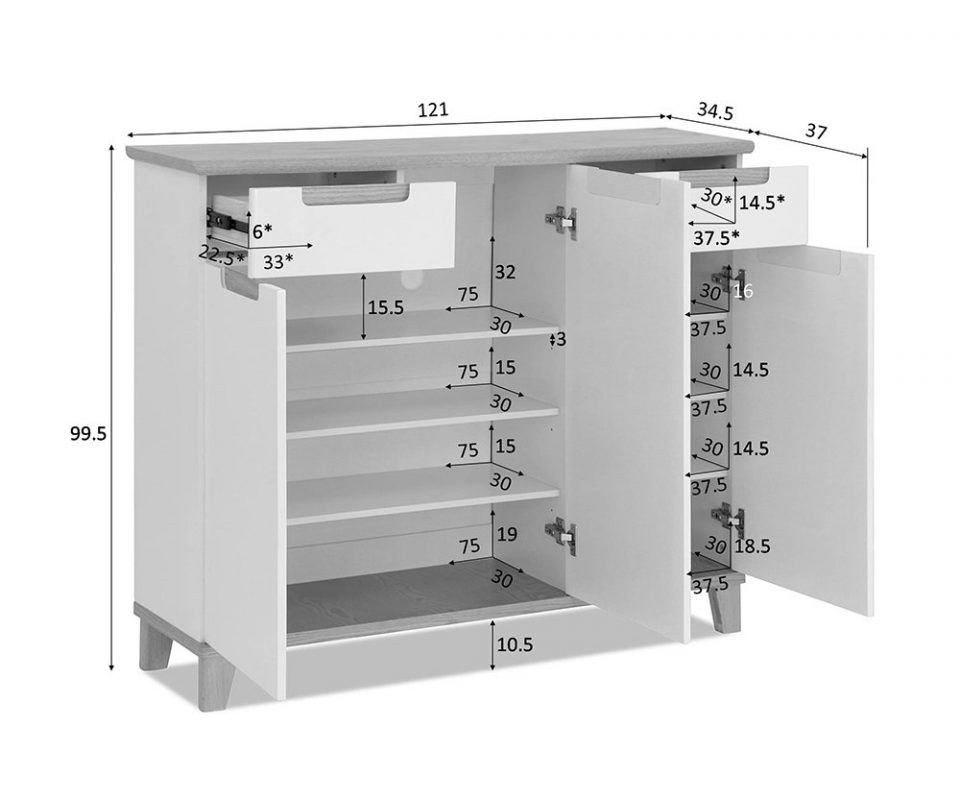 Chọn kích thước tủ giày dép trong gia đình hợp phong thủy tu giay 22