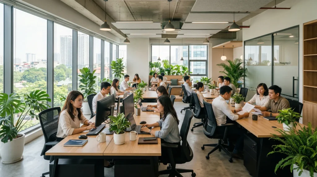 Một văn phòng tiện nghi giúp nhân viên làm việc tốt hơn