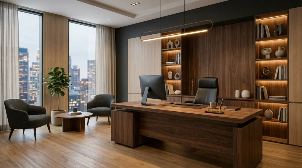 Phòng Giám Đốc với chất liệu gỗ công nghiệp đẳng cấp