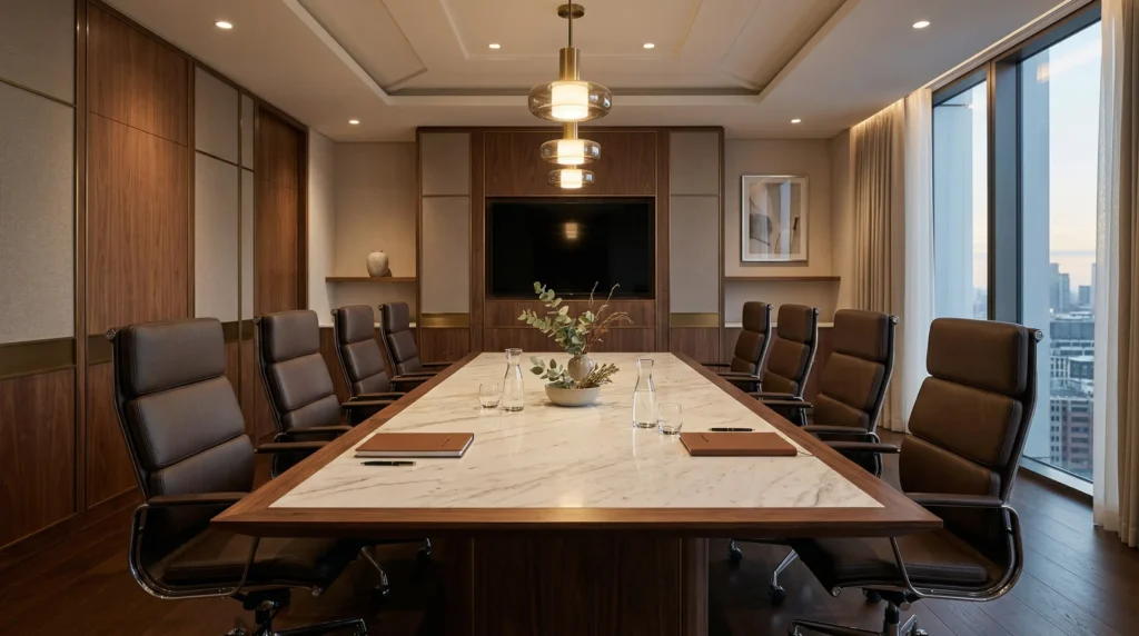 Thi công nội thất phòng họp cho văn phòng là điều rất cần thiết